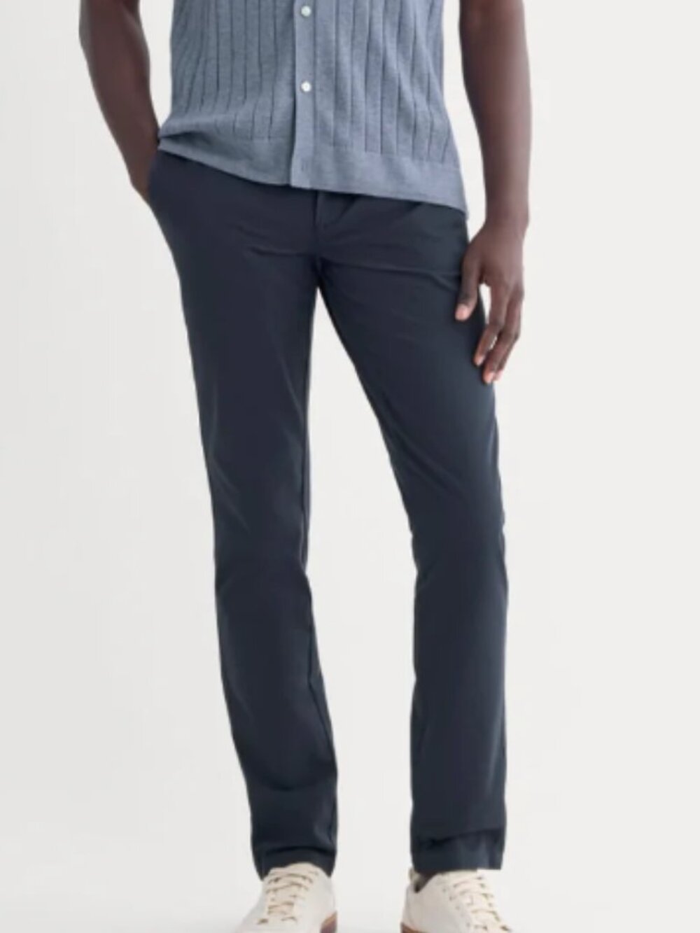 Everlane Uniform Collection Navy Blue Performance Chino 34Wx32W Slim Fit Pants